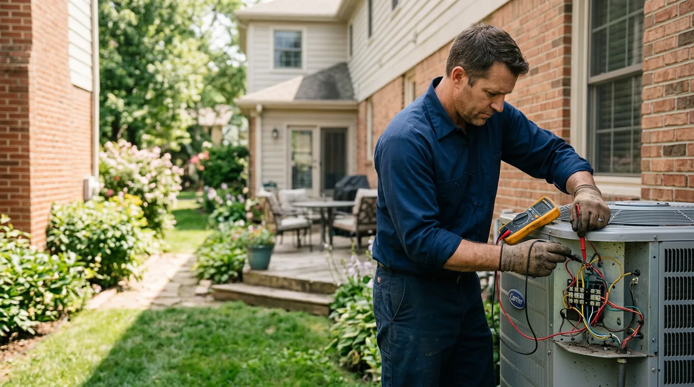 HVAC technician working near Green Camp, OH